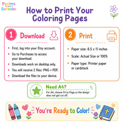 How to download and print your coloring page